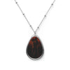 Black Love Oval Necklace Pendant