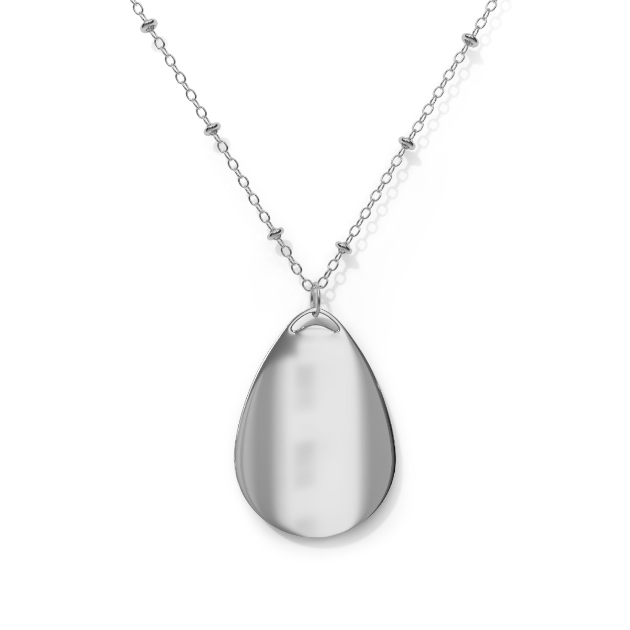 Vintage 70s Forever Love Oval Pendant Necklace